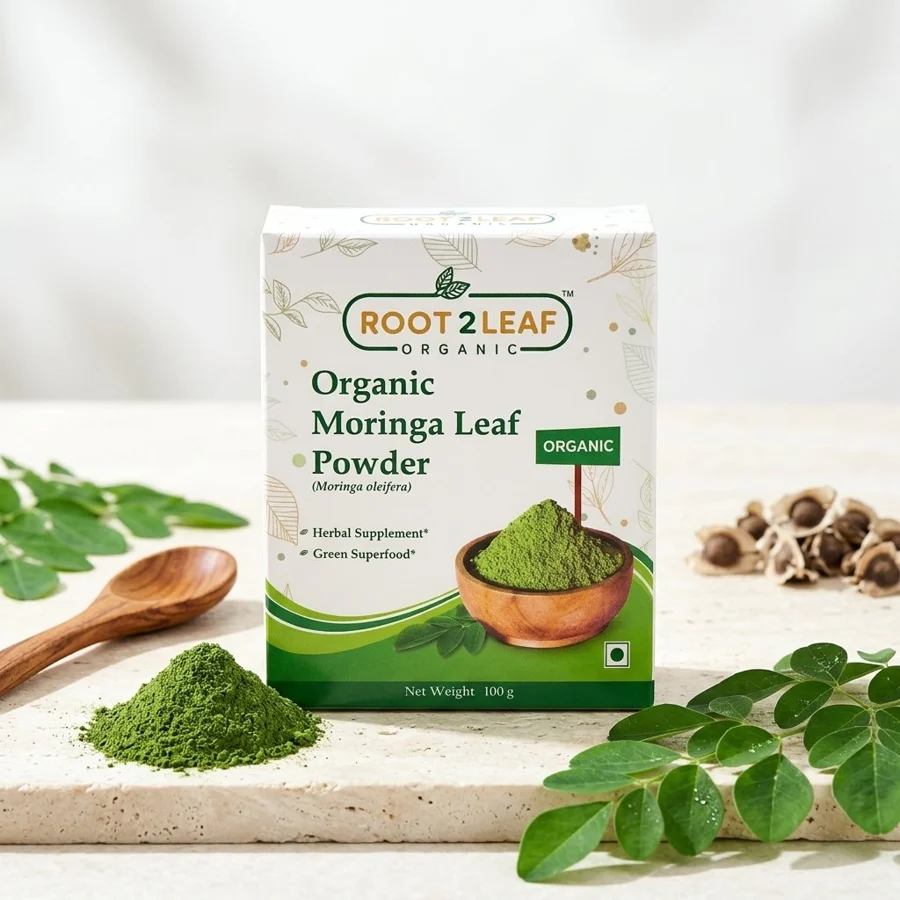 Root2Leaf Moringa Leaf Powder secondary product photograph
