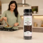 Root2Leaf Organic Black Pepper Whole product pack in a lifestyle studio setting