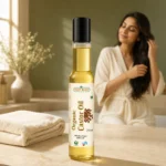Root2Leaf Organic Castor Oil 250ml in a calm hair-care setting