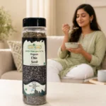 Root2Leaf Organic Chia Seeds product pack in a lifestyle studio setting