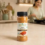 Root2Leaf Organic Cinnamon Powder product pack in a lifestyle studio setting