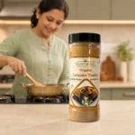 Root2Leaf Organic Coriander Powder product pack in a lifestyle studio setting