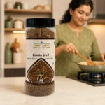 Root2Leaf Organic Cumin Whole product pack in a lifestyle studio setting