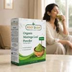 Organic Moringa Powder — Root2Leaf product lifestyle studio photograph