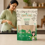 Root2Leaf Organic Quinoa product pack in a lifestyle studio setting